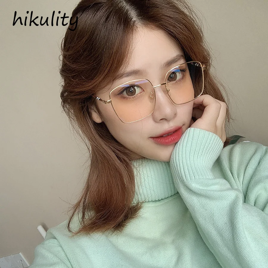 91218a золотые прямоугольные элегантные прозрачные очки