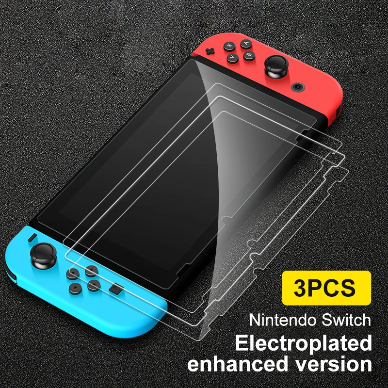 Protectores de vidrio templado 9H HD para Nintendo Switch, película protectora de pantalla de 0,3 mm, accesorios para Nintendo Switch