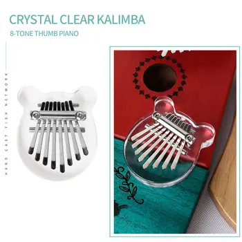 Kalimba-Instrumentos Musicales de calidad, instrumento Musical acrílico, Pulgar, Piano, Mbira, cristal transparente, 8 llaves