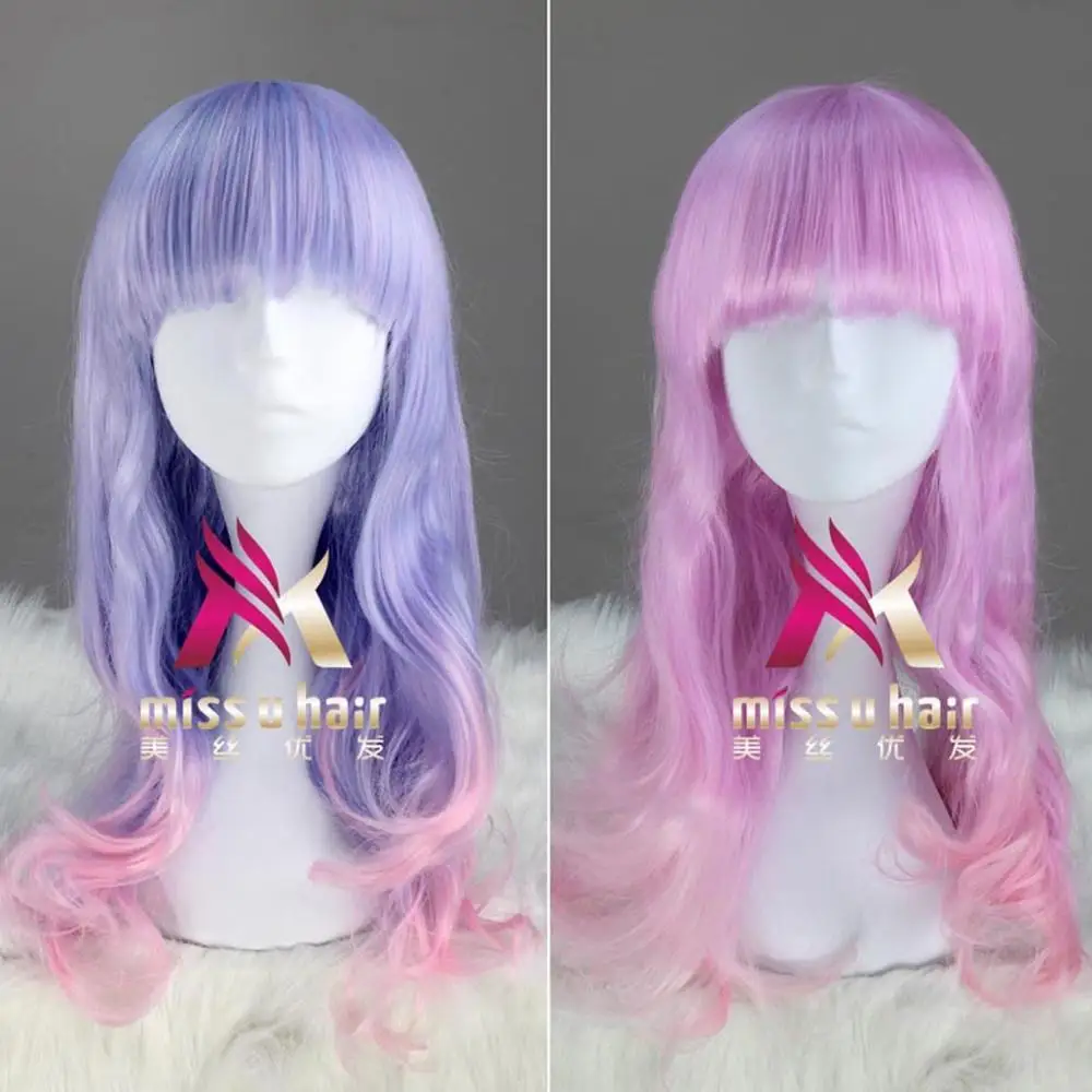 Long Wavy halloween Cosplay Wigs for adult Birthday Party Fake Hair With Horn Synthetic Lolita Anime Decor+wig cap | Тематическая