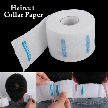Günstige 1 Rolle Neue Neck Rüschen Rolle Papier Professional Hair Schneiden Salon Einweg Friseur Kragen Zubehör Necks Abdeckt