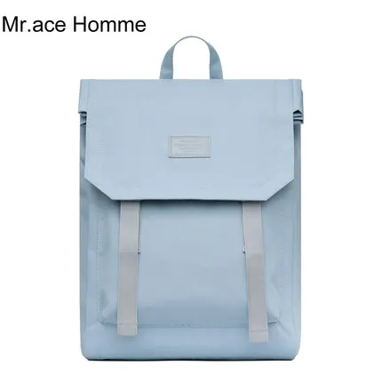 Большой квадратный водонепроницаемый рюкзак для женщин, рюкзак для путешествий для ноутбука, мужской рюкзак, сумки для колледжа, брезентовый Рюкзак для девочек, школьная сумка для мальчиков - Цвет: sky blue