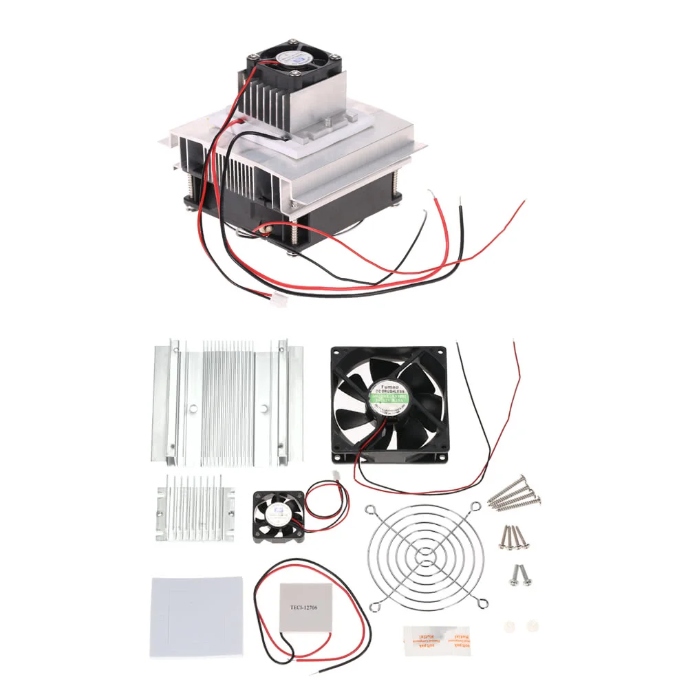 Système de refroidissement Module de conduction pour dissipateur de chaleur Réfrigérateur semi-conducteur Système de refroidissement Kit de bricolage Mini Thermoelectric Peltier Cooler Réfrigération 