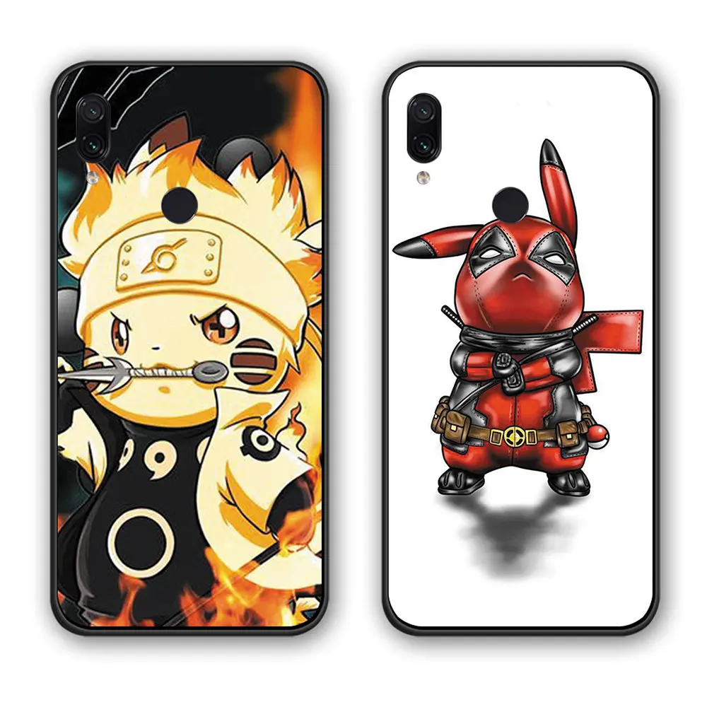Забавные японское аниме PIKACHU силиконовый TPU чехол для телефона чехол для Xiaomi Redmi 5plus 5A 5 6plus 6A 6pro 7 Note 4 4X5 5A, 7, 8, 9 лет Pro S2 GO