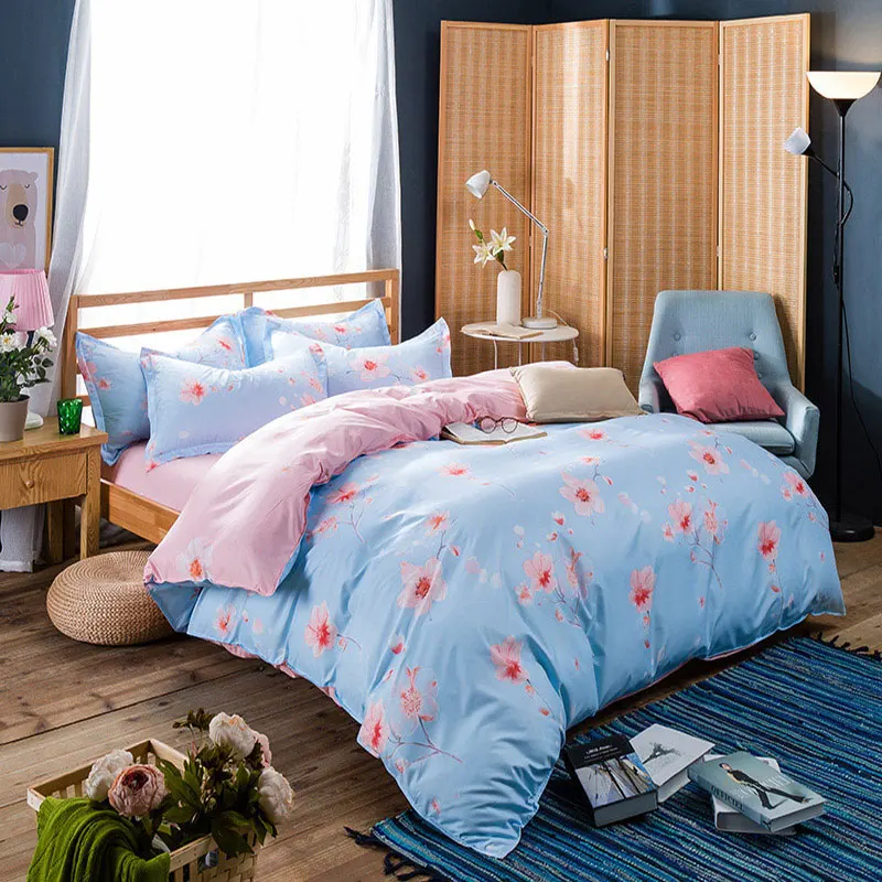 

Flower Plants Pattern 4pcs Girl Boy Kid Bed Cover Set Duvet Cover Adult Child Bed Sheet Pillowcase Comforter Bedding Set 61023