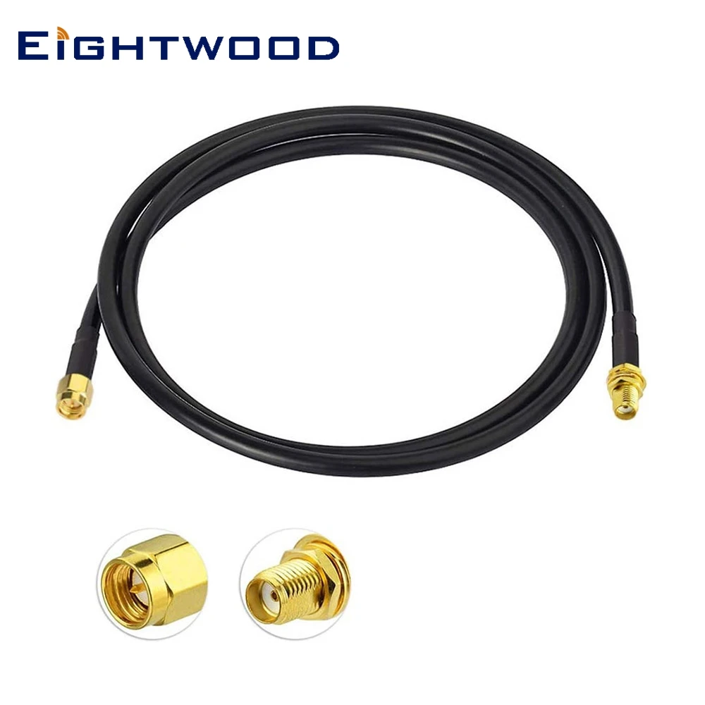 Eightwood Ham Radio Antenna Extension Relocation Cable Rg58 1m Sma Male