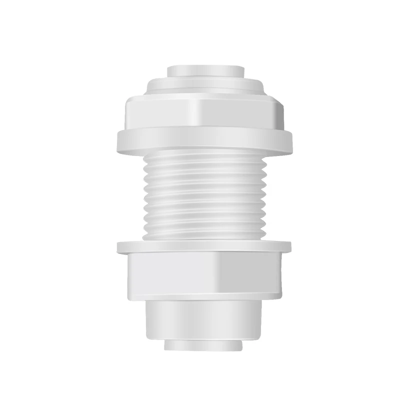 50Pcs/Lot 1/4" Bulkhead Straight RO Water Fitting 6.5mm Clapboard