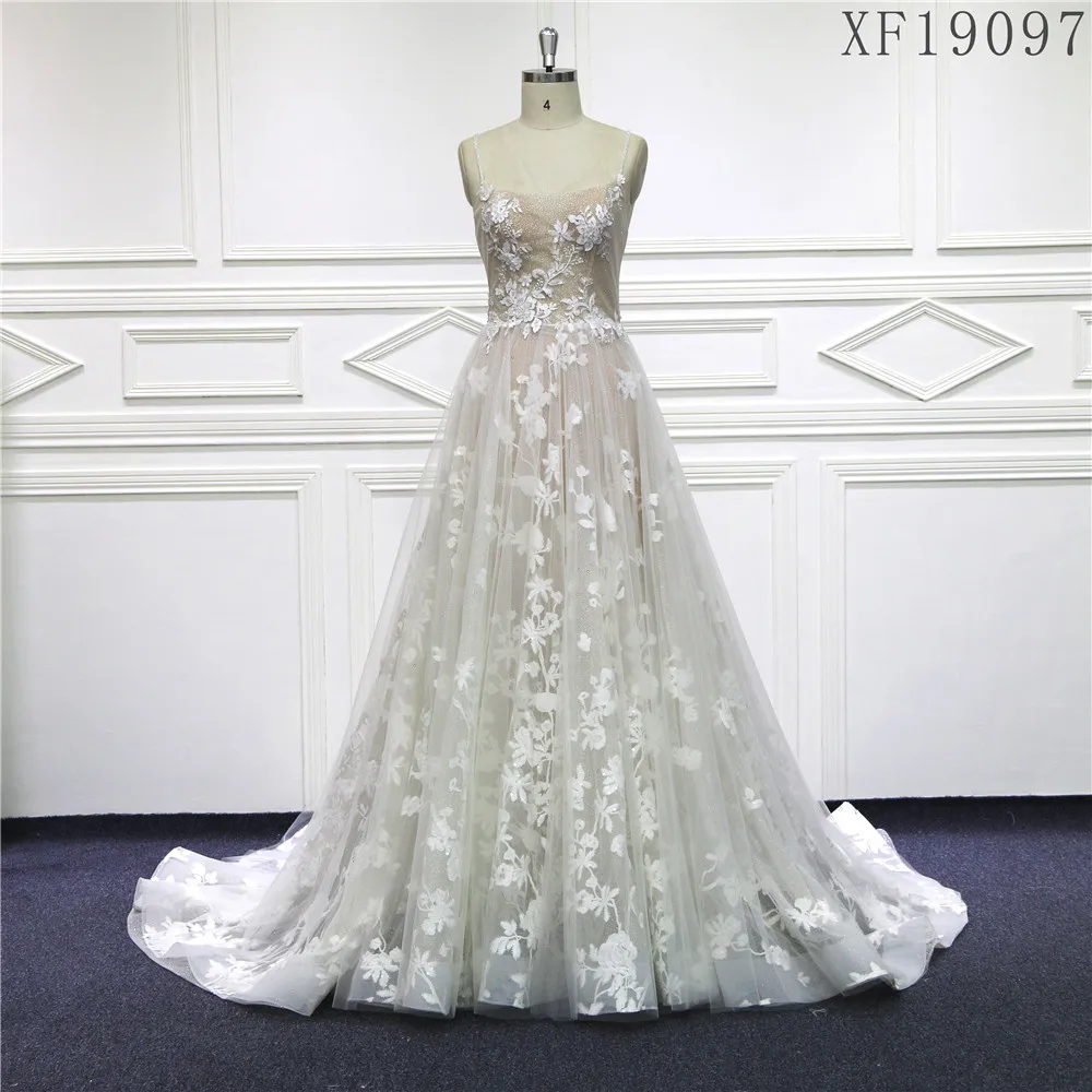 Beautybridal высококачественное ТРАПЕЦИЕВИДНОЕ свадебное платье, дорогие свадебные платья, свадебное платье, платье на заказ XF19097