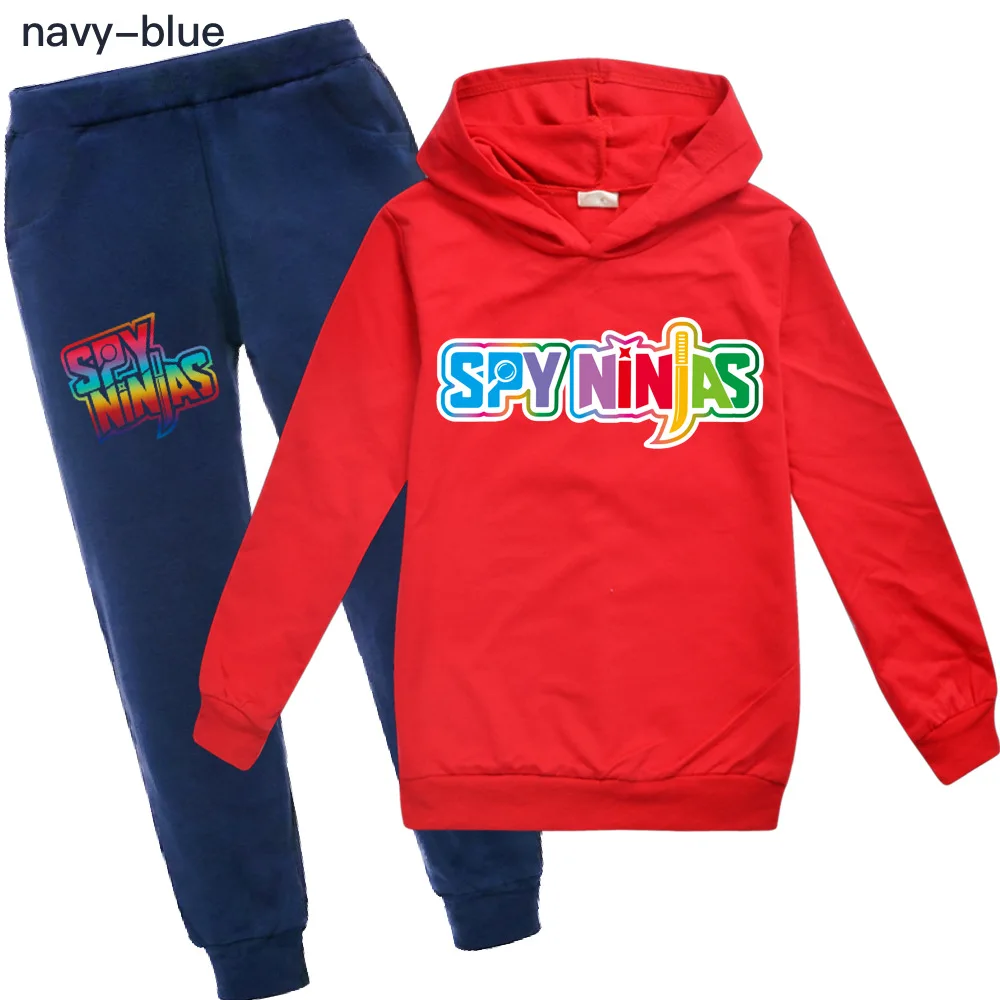 New Arrived Kids Spy Ninja Hoodies Sweatshirt + Casual Trousers Suit