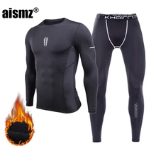Aismz термобелье мужские быстросохнущие Мужские Термо Camisa Termica кальсоны ТЕРМОколготки зимние компрессионное белье наборы