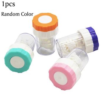 

Rotatable Manual Connection Lens Cleaner Washer Cleaning Colored Lenses Case Eyes Care Kit Holder Container Color Random