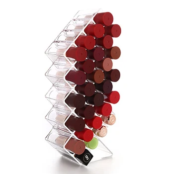 

28 Grids Simple Fashion Storage Holders Acrylic Makeup Organizer Storage Box Cosmetic Lipstick Box Case Holder E2S