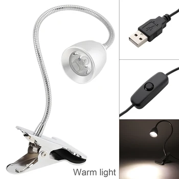 

4 Modes Light Dimmable LED USB Clip type Lamp Warm Light Student Eye Protection Desk Lamp Cone Head with Metal Hose for Learning
