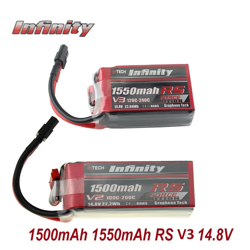 LiPo батарея Infinity 1550 мАч RS R5 V3 1500 1150 120C 110C 14 8 в с разъемом SY60 XT60 RC|lipo battery|14.8v 1500mahbattery lipo
