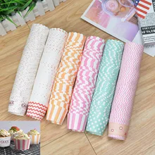 50 шт./компл. выпечки Бумага чашки кекс формы для маффинов, коробки для тортов и пирожных чашек торта День рождения инструменты для свадебного декора