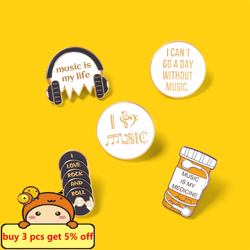 DJ Music Enamel Pin Brooch Lapel Badge