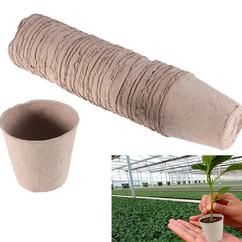 10 шт. биоразлагаемые торфяные горшки для растений|Детские горшки| |