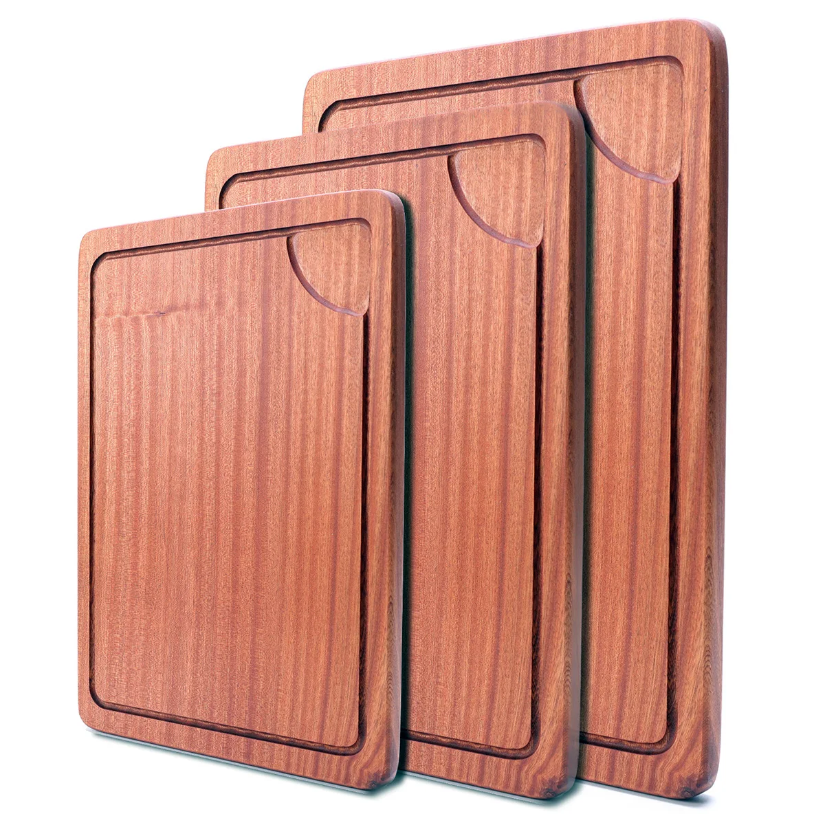 

Wooden Cutting Board Chopping and Carving Countertop Block with Juice Drip Groove