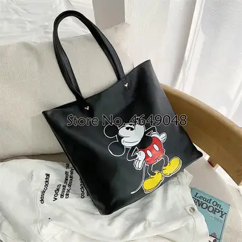 

Women Bags 2020 Luxury Handbags PU Leather Ladies Shopping Bag High Capacity Shoulder Totes Handbags Waterproof Mickey Handbag