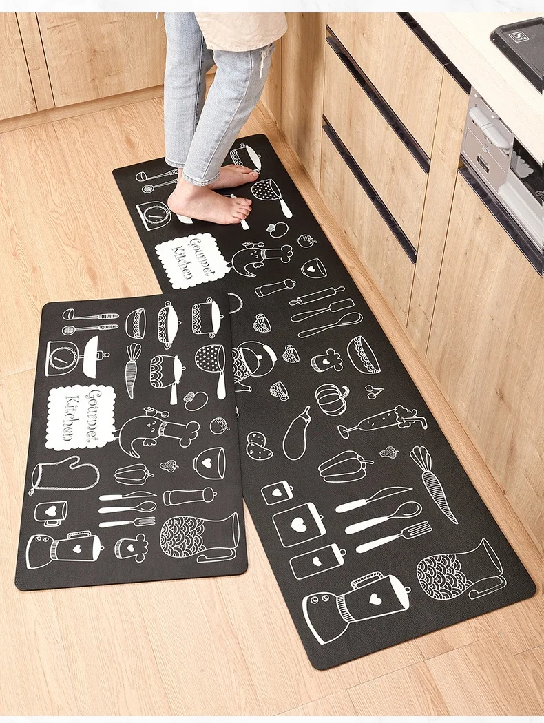 Details about   Kitchen Door Floor Mat Thin Anti-Bacteria Pad Non-Slip Bathroom Home PVC Carpet 