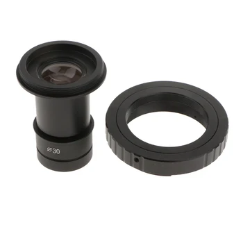 

T2 Ring for Canon DSLR SLR + 9.6X Widefield Microscope Eyepiece 23.2mm + 30mm Eyetube Adapter for Stereo Microscopes