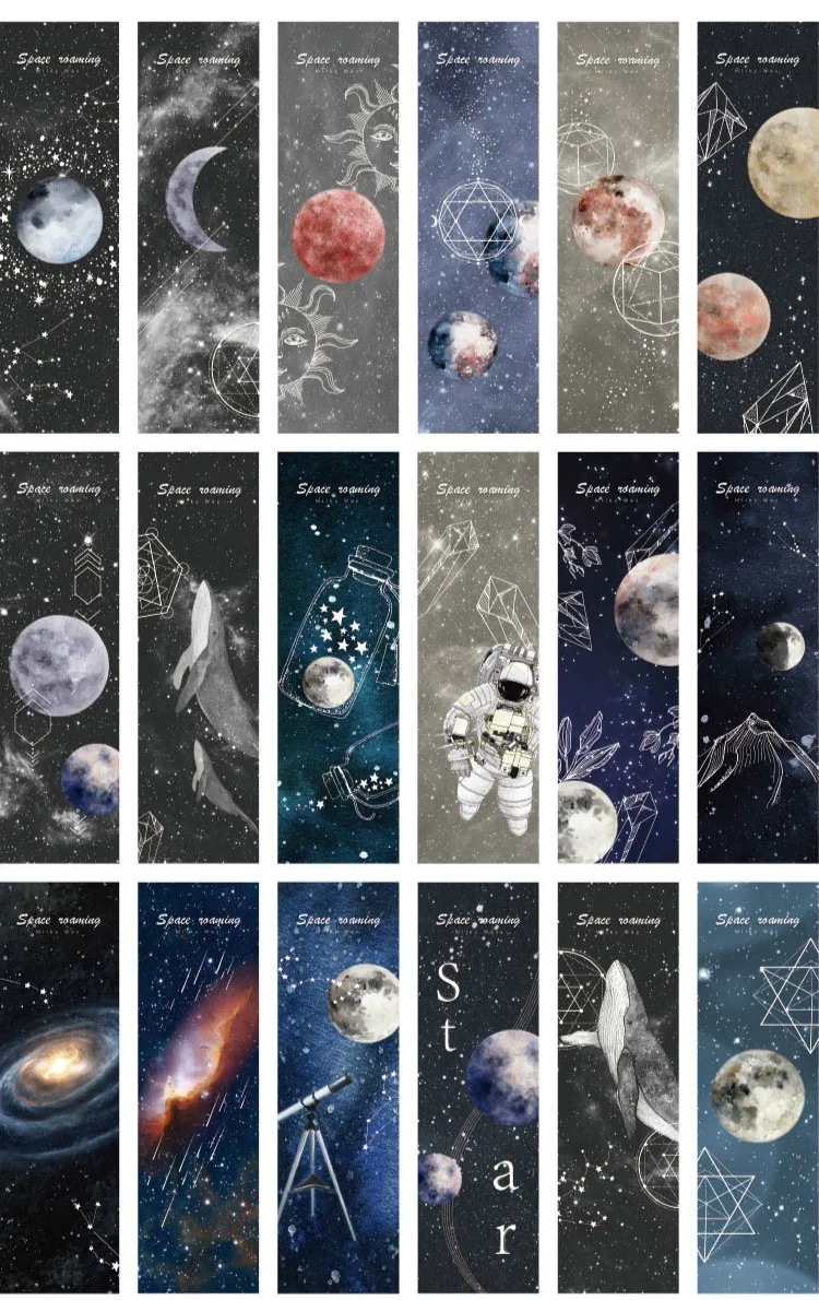 30 шт./компл. креативная планета Закладка каваи галактика бумага Bookmarks для книг школьные канцелярские Открытки Подарочные принадлежности Escolar
