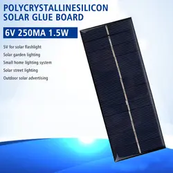 Панели солнечные 6V 250MA 1,5 W Портативный Мини DIY модуль Панель Системы солнечные фотогальванические элементы для внешнего садового