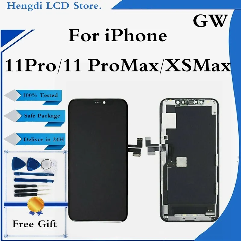 

Premium Quality OLED Lcd For iPhone 11 Pro Display No Dead Pixel For iPhone XS Max Screen 100% Test With Good 3D Touch+Free Gift
