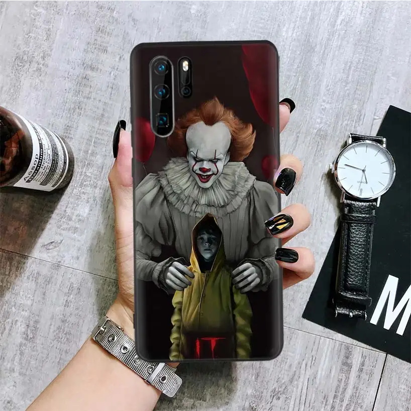 BA313-1 Pennywise Clown Black Phone Case For Huawei Mate 30 20 10 P30 P20 P10 Pro Lite P Smart Z Luxury Cover Coque Shell - Цвет: BA313-1