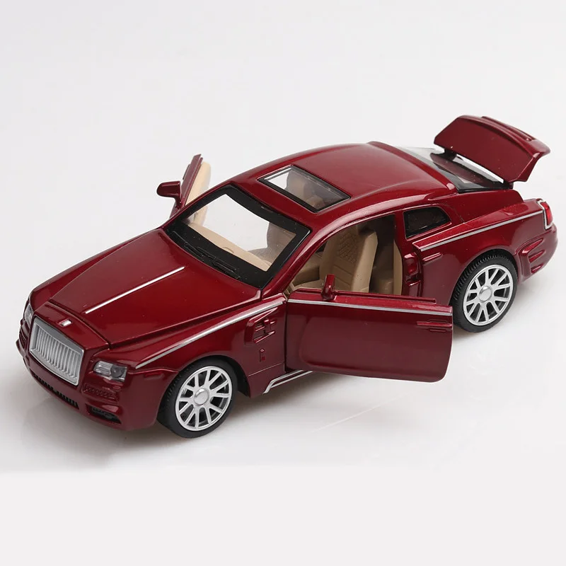 1:32 Масштаб моделирование Phantom модель автомобиля литой автомобиль игрушки горячий сплав авто с откатными колесами звук и свет игрушки для мальчика - Цвет: Phantom red