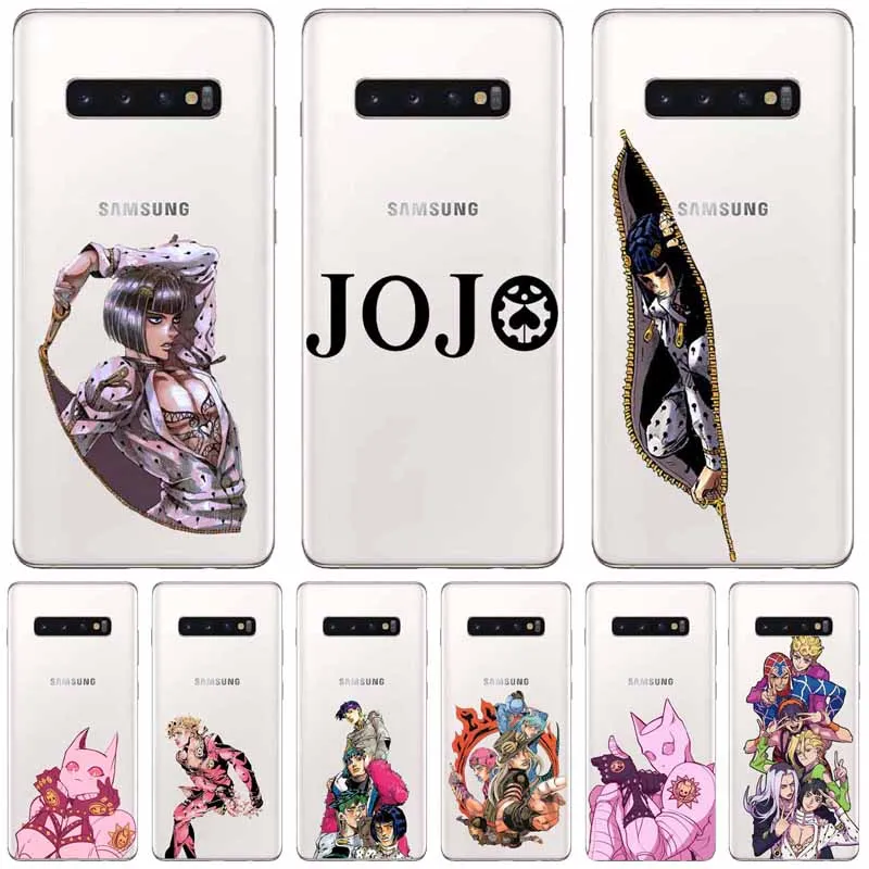 JOJO'S необычное путешествие над небом JoJo аниме ТПУ чехол для телефона для samsung Glaxy S 6 7 8 9 10 Plus Note 8 9 10