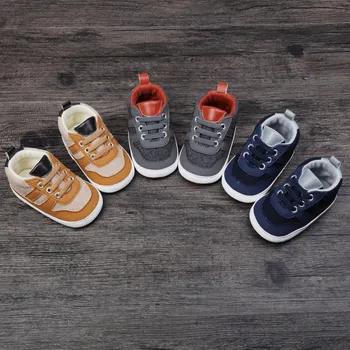 

2020 New aby Boys Shoes First Walkers Infant Toddler Soft Sole Anti-Slip Sport Sneakers 0-18M