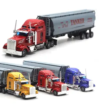 

1:42 Mini Toys Cars Model Alloy Plastic Fuel Tank Car Trucks Engineering Car Model Display Stand Gift for Kids