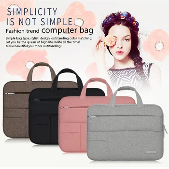 

Laptop Bag 13.3 15.6 14 inch Waterproof Notebook Bag Sleeve For Macbook Air Pro 13 15 Computer Shoulder Handbag Briefcase Bag