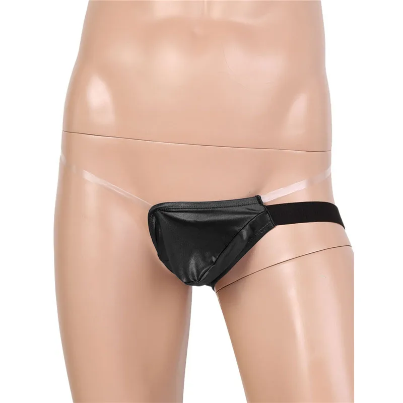 Сексуальное Мужское эротическое мини-белье, трусики с прозрачным поясом, с выпуклым мешочком, с открытой спиной, эластичные стринги, трусы, нижнее белье