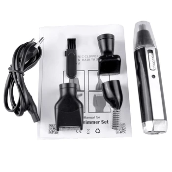 

4 in 1 Men Electric Nose Hair Sideburns Trimmer Clipper Rechargeable Beard Eyebrow Shaver Razor Face Hair Removal New M25