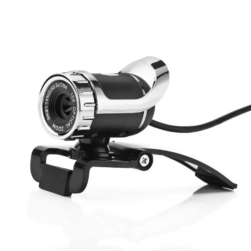 

USB 300,000 Pixel HD Camera Webcam 360°MIC Clip-on for Skype Computer