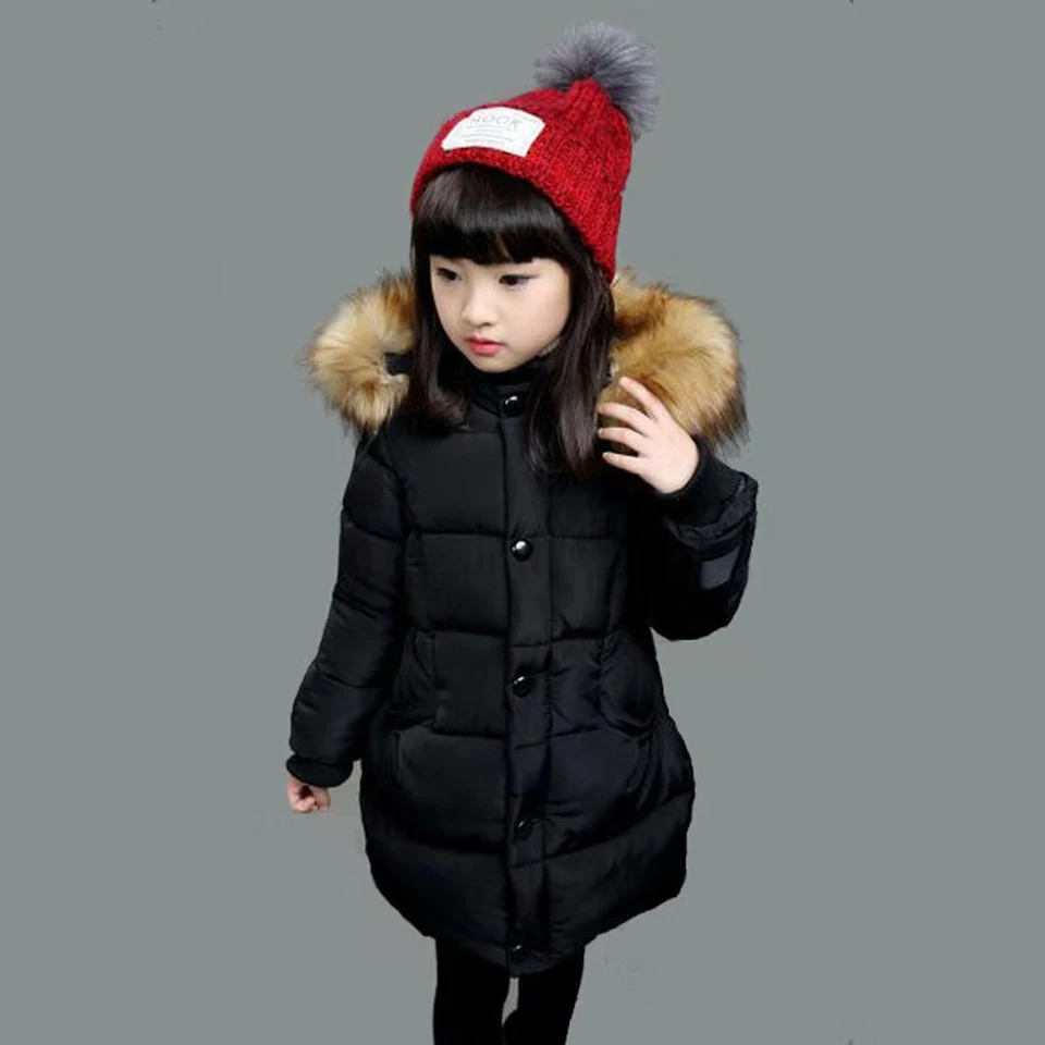 4 5 6 7 8 10 12 Yrs Children's Winter Jackets Cotton Down Padded Children Clothing Warm Winter Girls Coats Thick Outerwear