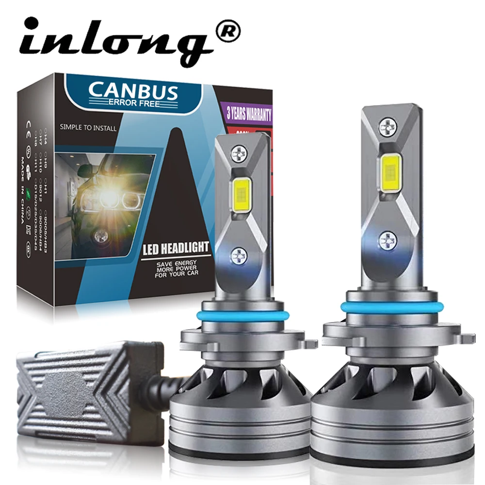Светодиодная CAN шина Inlong h7 с чипами SAMSUNG H4 Led H8 H1 H11 9005 HB3 HB4 9006 светодиодная мини