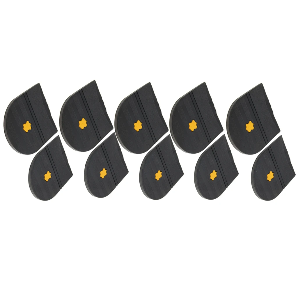5 Pairs Black Rubber Glue On Soles Heels Pads DIY Shoe Repair Supply Unisex