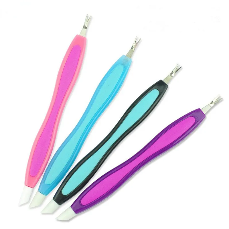 

1pc New 2in1 Nail Tips Buffer File Cuticle Pusher High Quality Cuticle Trimmer Remover Nail Toe Manicure Tool for Nail Art Tools