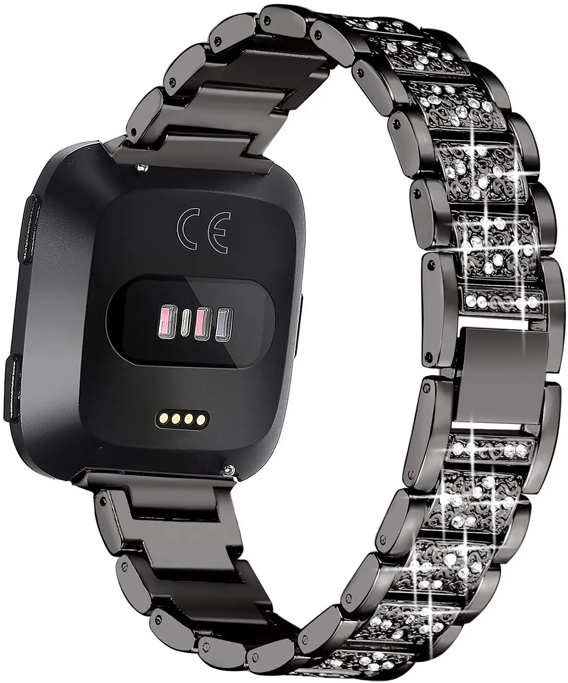 Elegant Diamond Bling Stainless Steel Watch Band