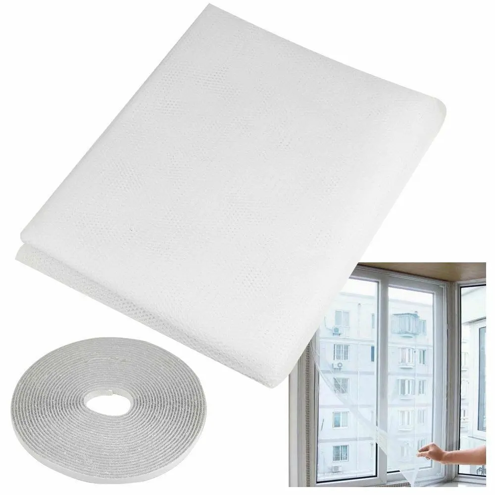 150x200cm Black Flying Curtain Insect Netting Mesh Self-adhesive Mosquito Net Window Window Screen Anti-mosquito Door Fly Nets