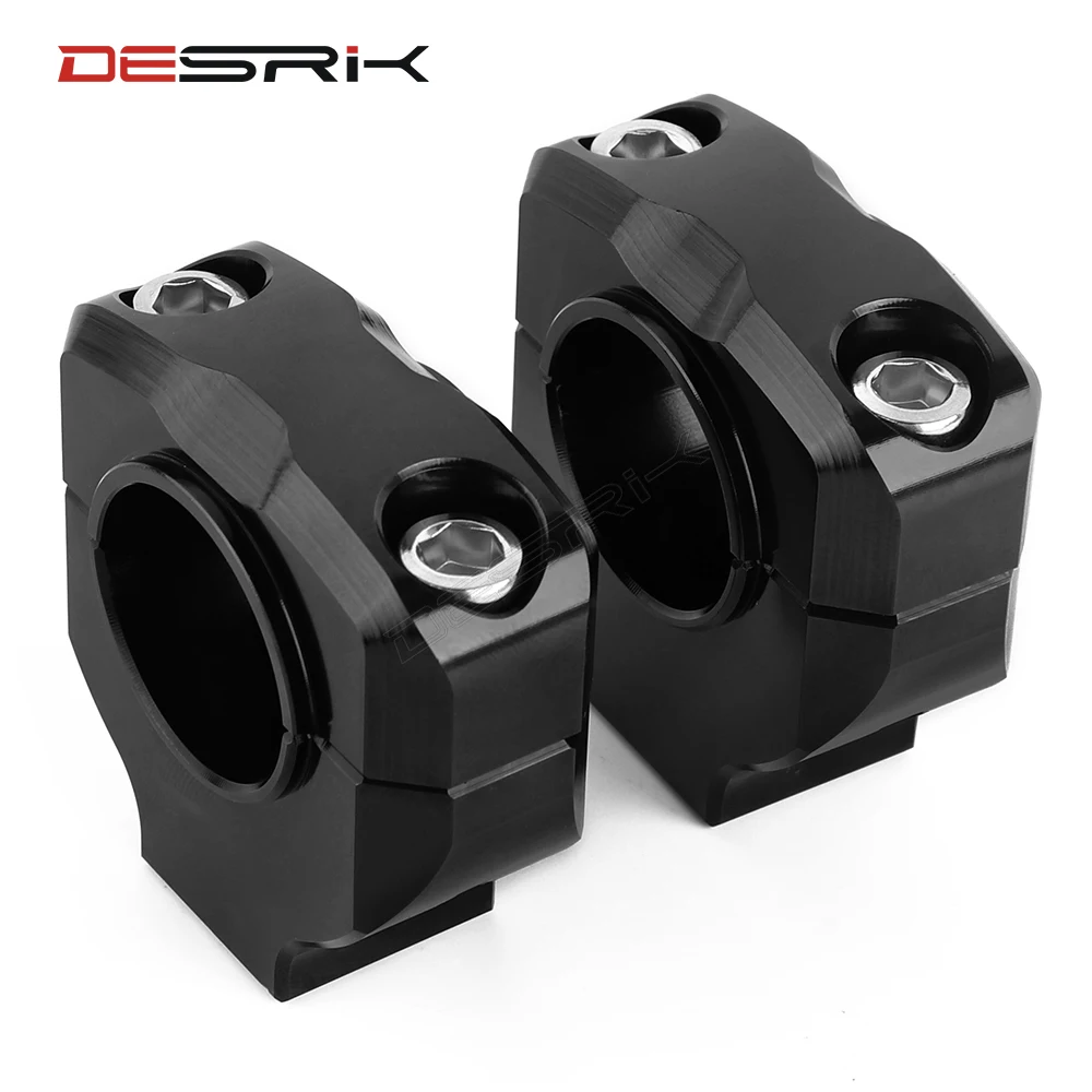 

57MM Universal Black Handle Bar Clamp Raised Extend Handlebar Mount Riser For Triumph Honda Yamaha Suzuki KTM BMW Kawasaki Z1000