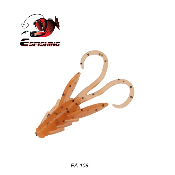 ESFISHING креветка хог40 45 мм 0,8 г 10 шт. креветка Приманка Мягкая приманка ледяной рыболовный воблер Pesca форель Морская рыбалка Спиннербейт джиг - Цвет: PA109