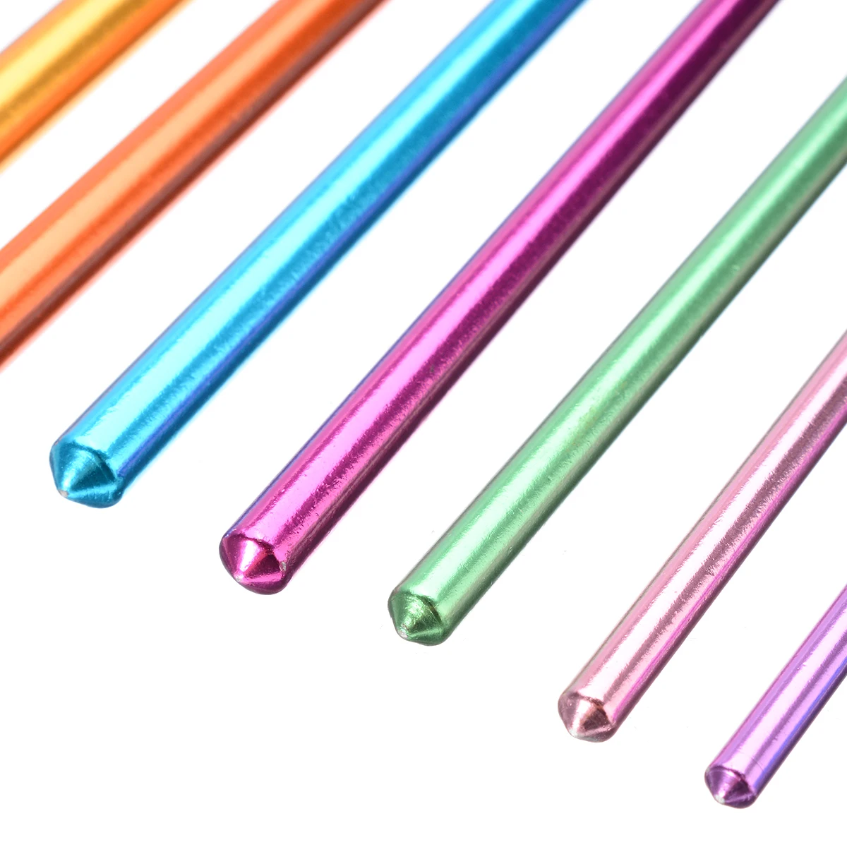 14pcs/set New Aluminum Crochet Needles Multi Color Crochet Hooks Set for Weaving Knitting Sewing Yarn Sweaters Scarfs Tools 15cm