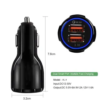 

Quick Charge 3.0 Car Charger Cigarette Lighter Socket Adapter QC 3.0 Dual USB E7CA