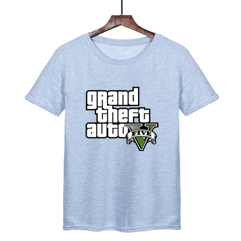 Grand Theft Auto 5 Футболка Мужская Уличная Длинная с GTA 5 Футболка мужская и женская футболка s летние топы с коротким рукавом футболки GTA5