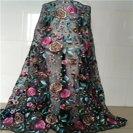 Diy Чистая Пряжа вышивка сетка кружева ткани маленький сломанный цветок платье чистая ткань вышитые ткани
