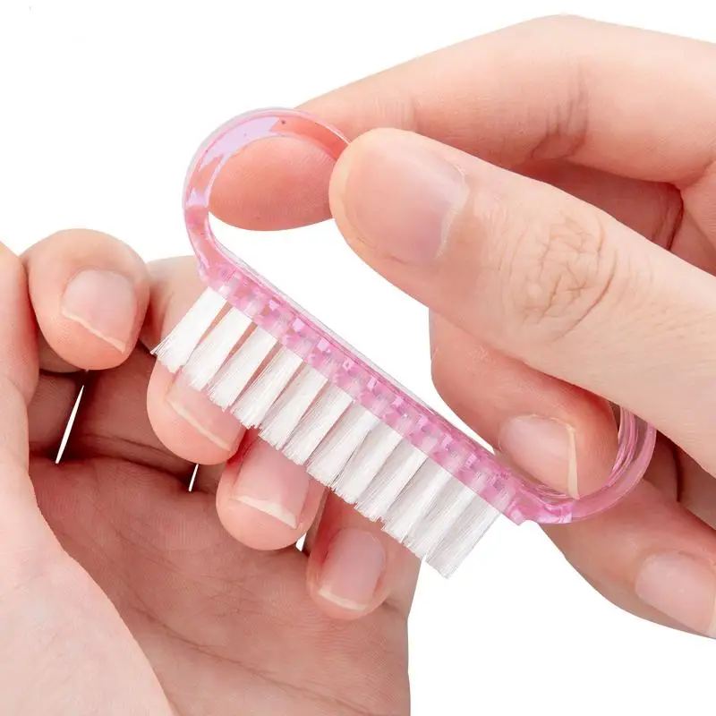 10Pcs/set Nail Art Cleaning Brush Manicure Care Tool Pedicure Cleaner For Acrylic UV Gel Dust Remove Salon Small Angle 4